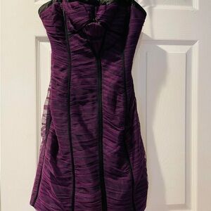 BCBG Strapless Dress in Deep Purple